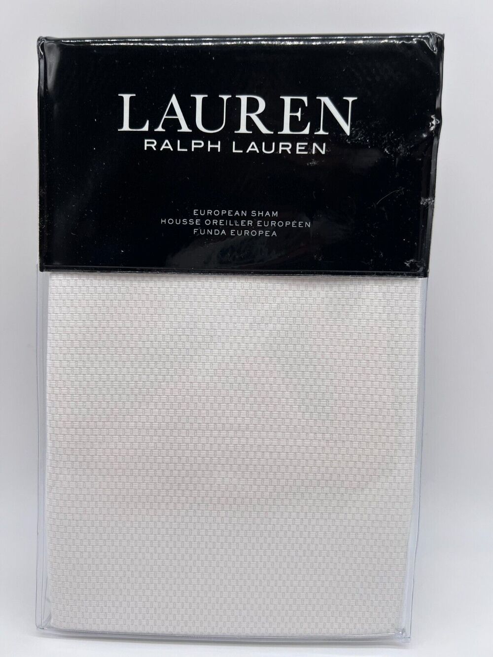 Ralph Lauren EDEN White/Blue Trim Pique EURO Sham 26x26 $135 NWT..